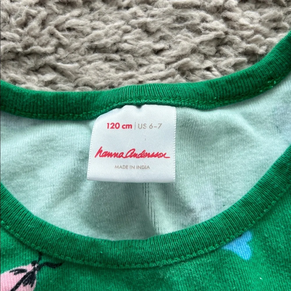 Hanna Andersson Green Sleeveless Butterfly Dress